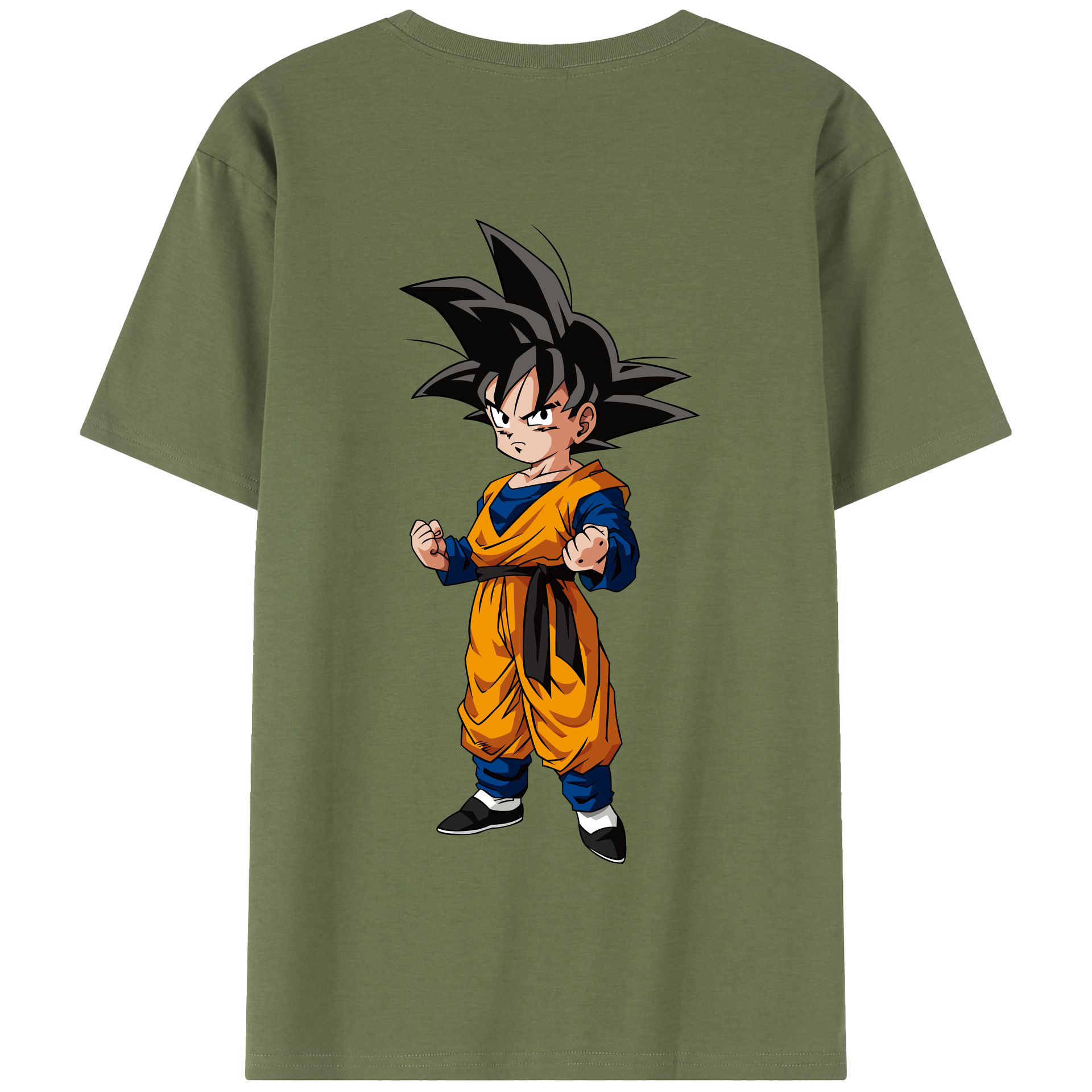（画像用） ドラゴンボール 孫悟空（そん ごくう）Son Goku カカロット DRAGON BALL Kakarotto 綿100％半袖Tシャツ（背面プリント）